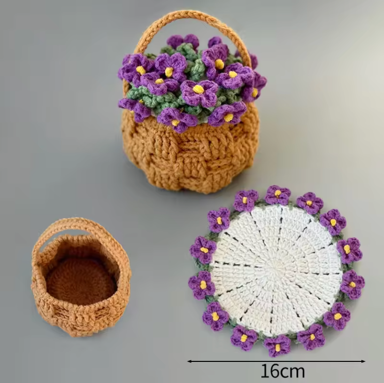 Flower Coasters + FREE Basket
