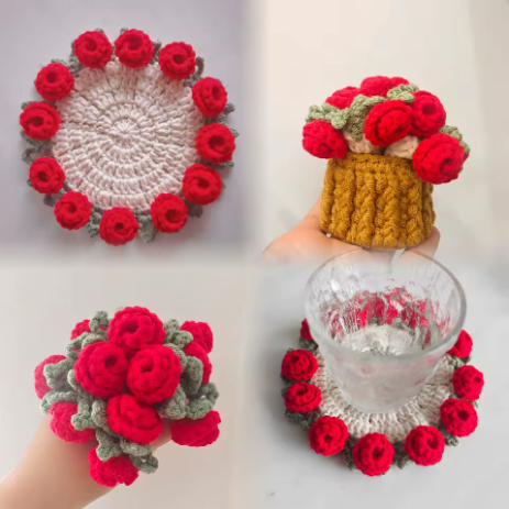 Flower Coasters + FREE Basket